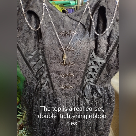 One Of A Kind Elegant Black Lolita  Dress (You Won't Find This Dress Anywhere) - Picture 6 of 16